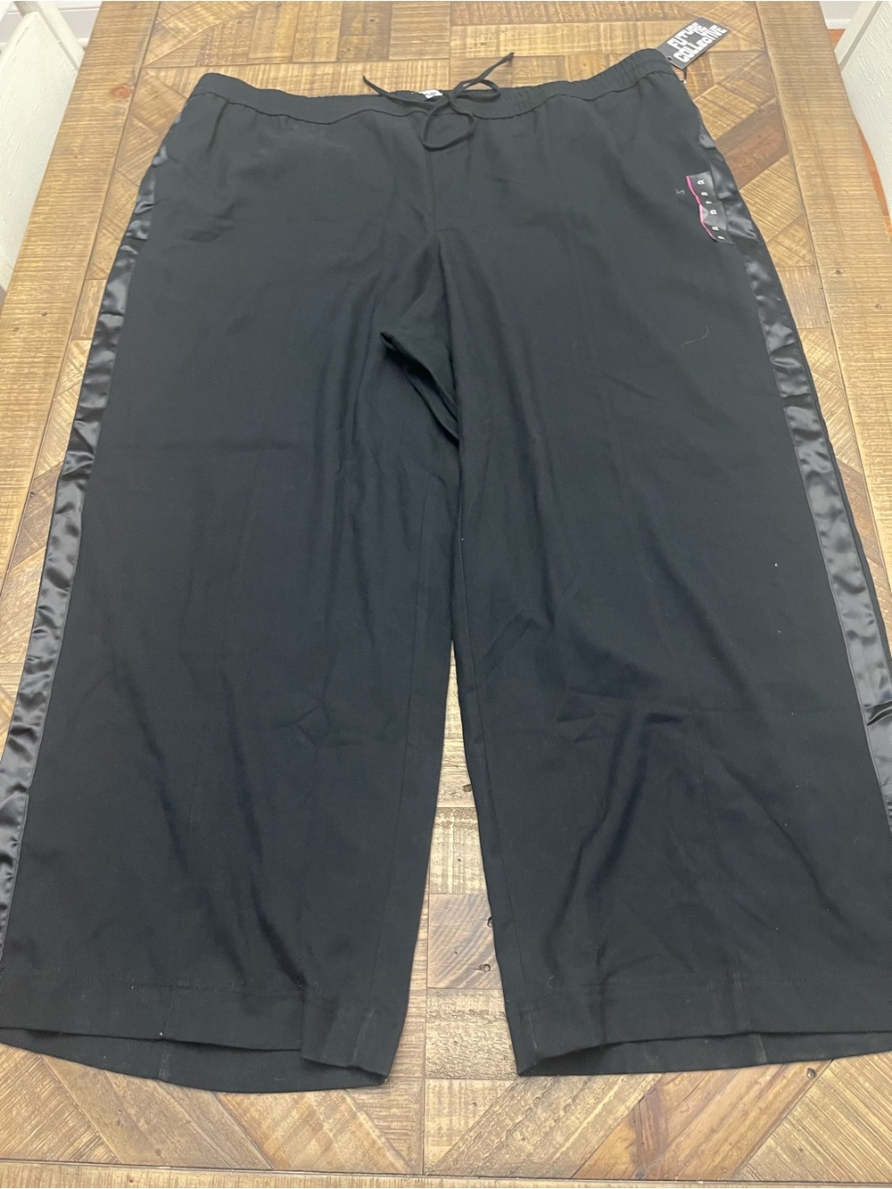 NWT Future Collective x Kahlana Barfield Brown High-Rise Nylon Track Pants